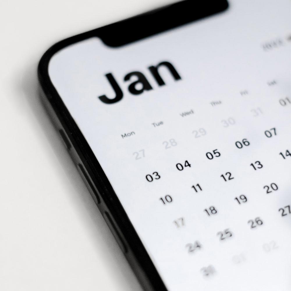 calendar app on smart phone